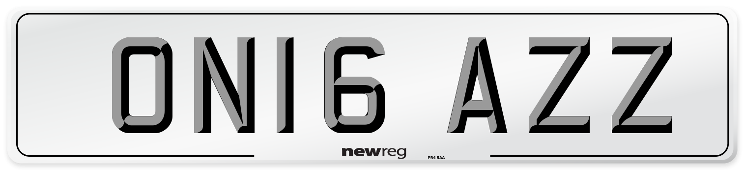ON16 AZZ Number Plate from New Reg